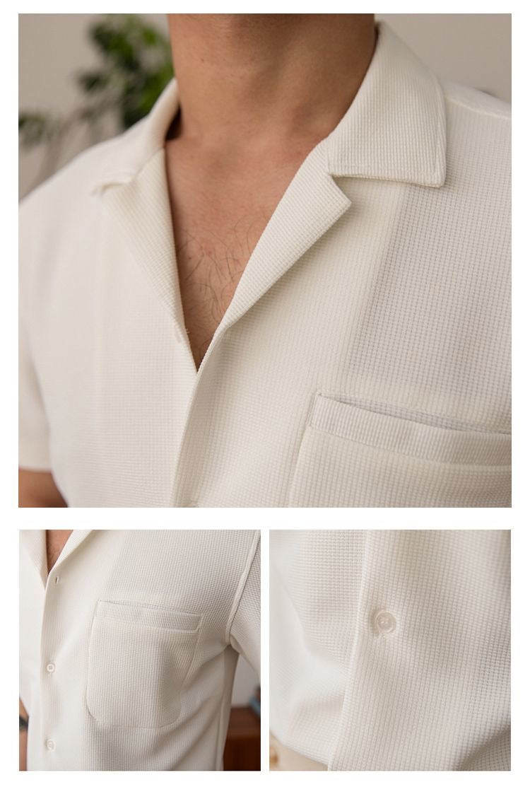 Men's Premium Knit Cuban Collar Shirt