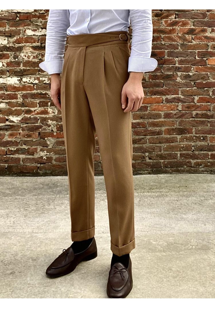 Men's High-Waisted Gurkha Trousers