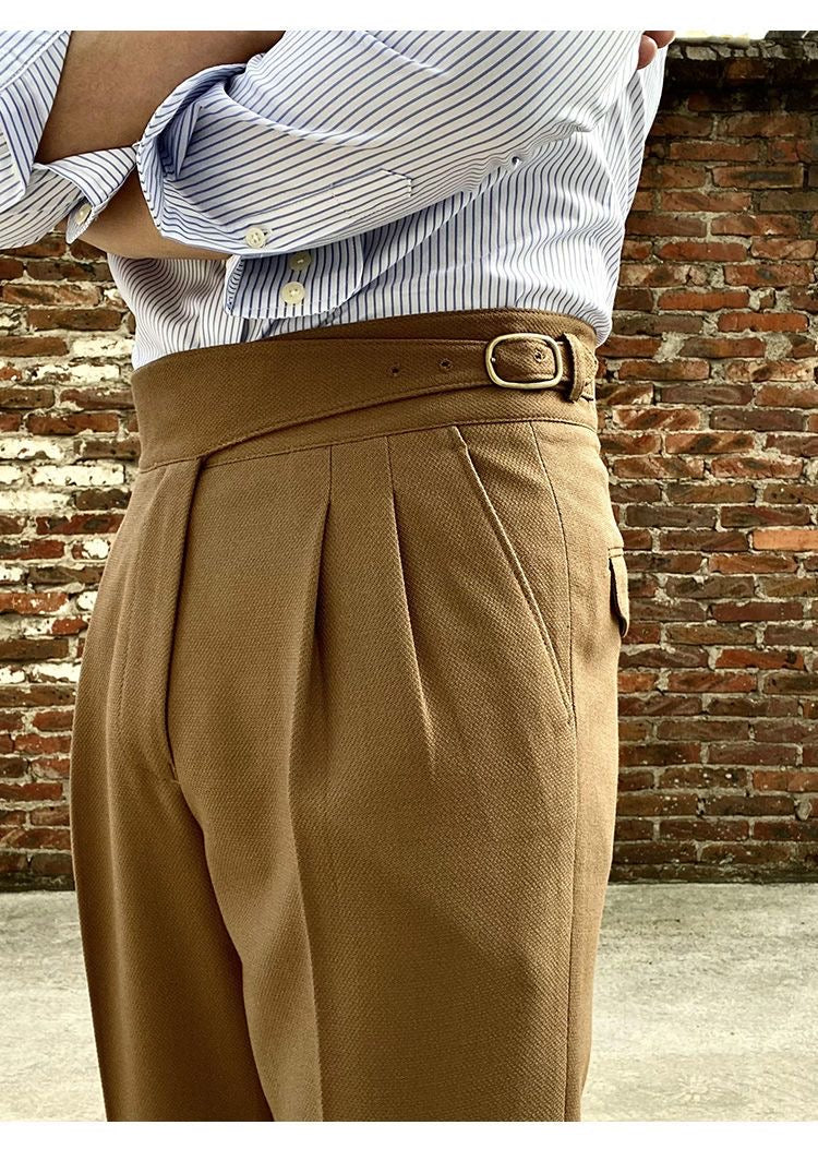Men's High-Waisted Gurkha Trousers
