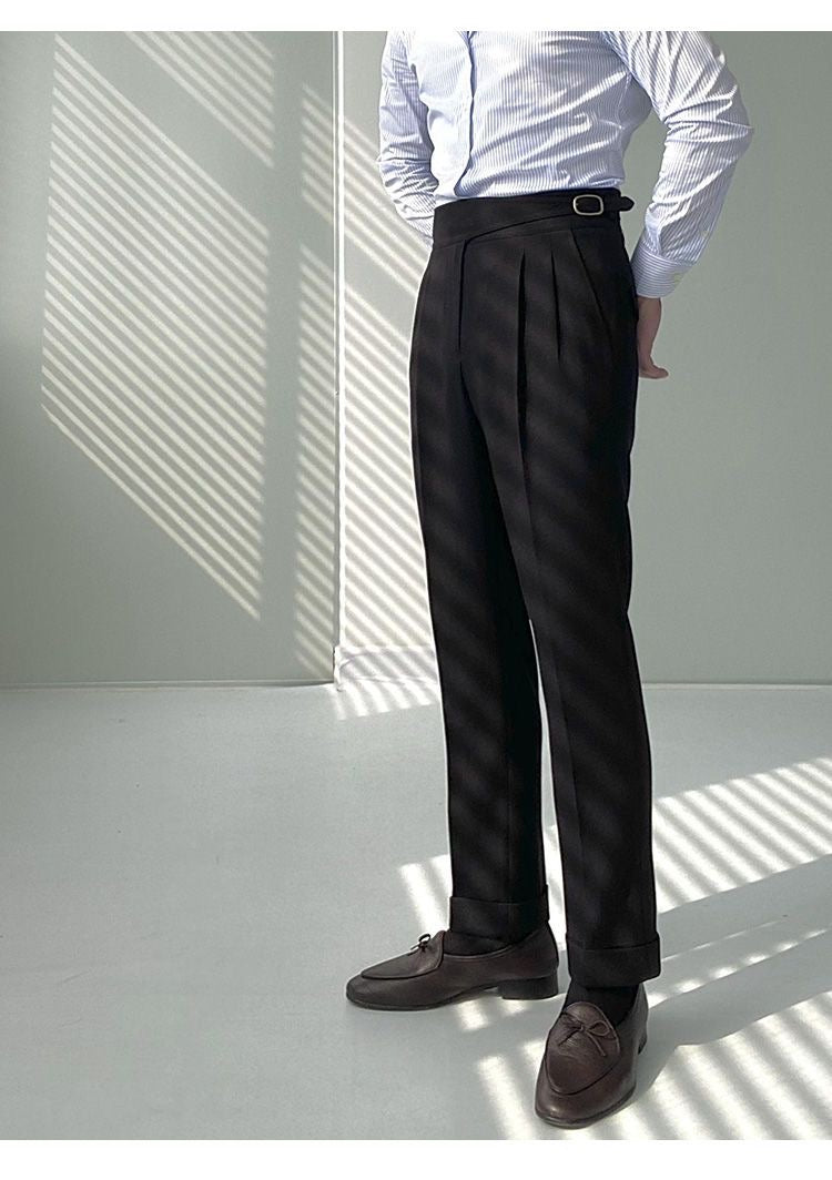 Men's High-Waisted Gurkha Trousers