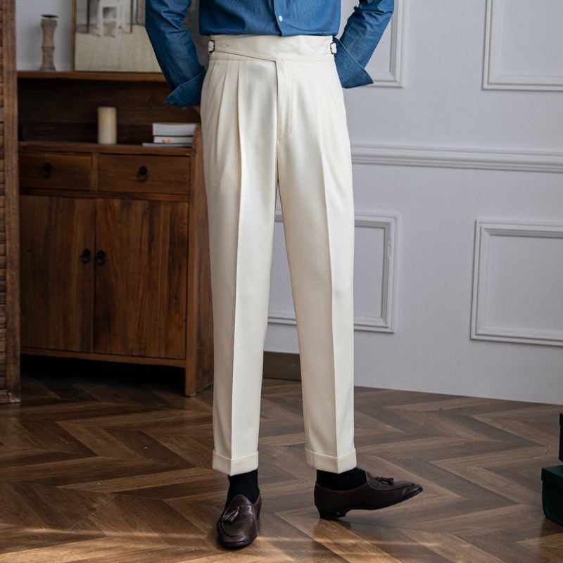 Men's High-Waisted Gurkha Trousers