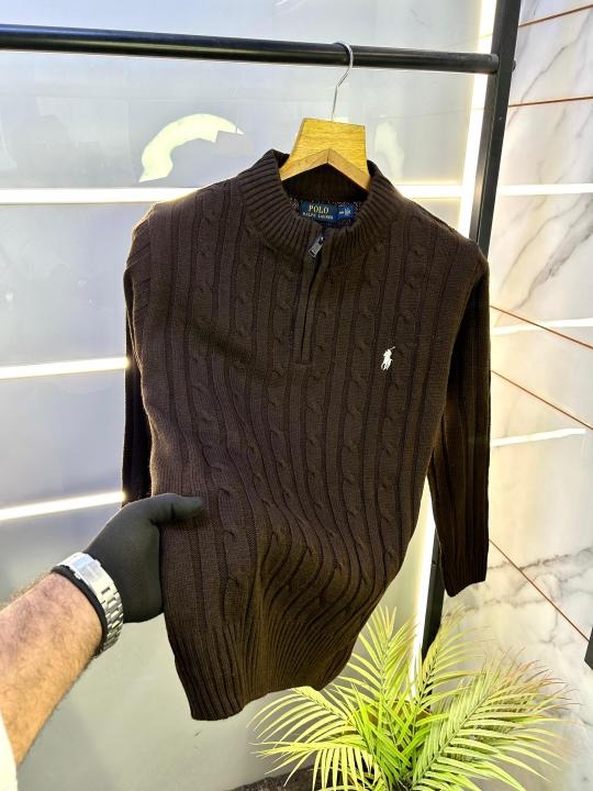 Men's Classic Cable Knit Quarter-Zip Sweater